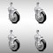 Service Caster 5 Inch SS Black Polyurethane Swivel 12mm Threaded Stem Caster Set Brake SCC SCC-SSTS20S514-PPUB-BLK-TLB-M1215-4 - alternate 2
